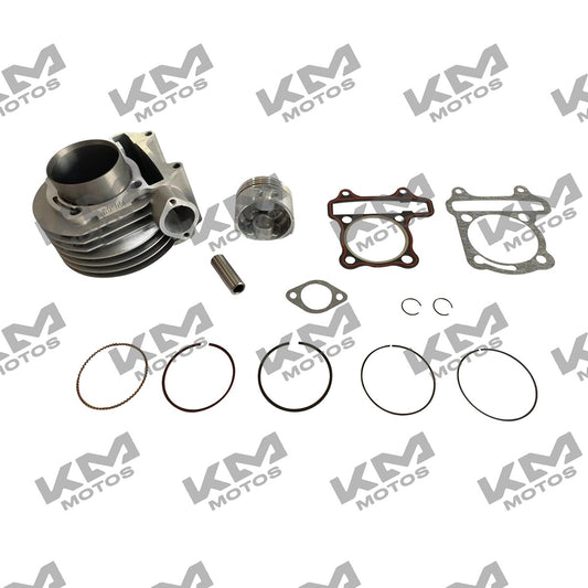 Kit cilindro motor GY6 150cc Italika DS150 GS150 XS150, sistema de motor original, pieza para reparación y mantenimiento.