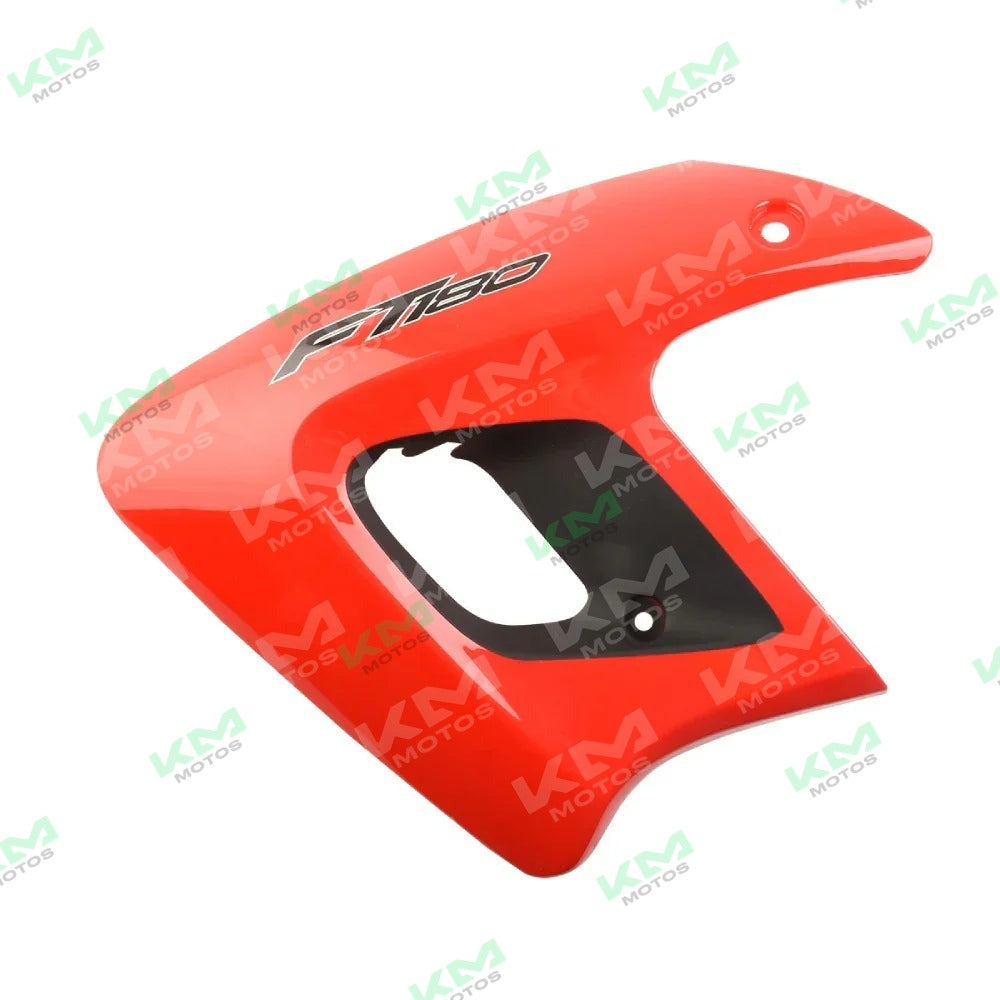 Cubierta izquierda del tanque rojo y negro para sistema de chasis Italika F13010838, compatible con modelos Ft180.
