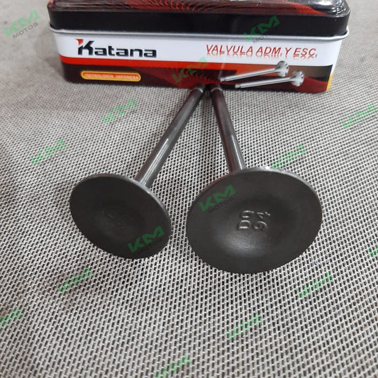 Válvulas de admisión y escape para motor Xplorer/Dakar, marca Universal, componentes de válvula de alta calidad.