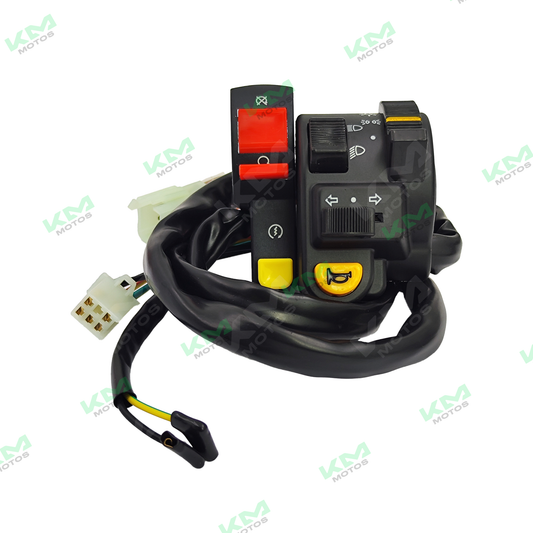 Mandos XM200/XL125 izquierdo y derecho, set de controles para maquinaria, en color negro con botones y palancas visibles.