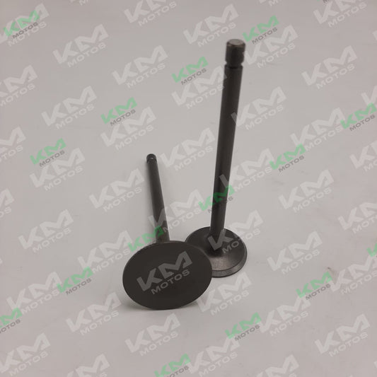 Válvula de admisión y escape universal para motor CG200, XL200 y Shineray 200, de 63.5mm, en imagen.