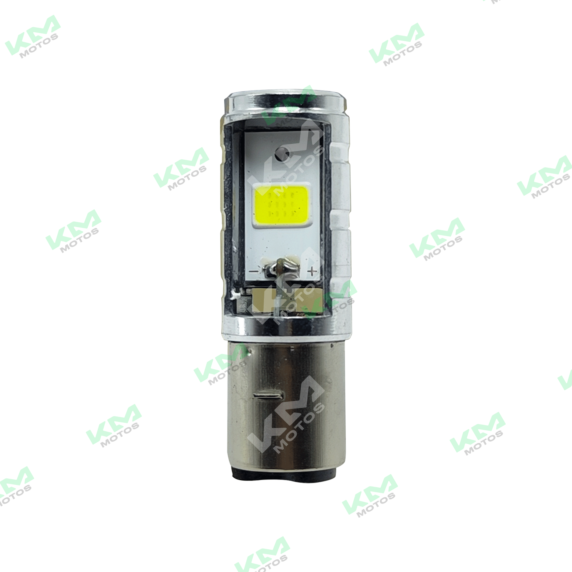 Luz LED de foco principal de doble cara con 2 contactos de marca Universal, ideal para iluminación eficiente en vehículos.