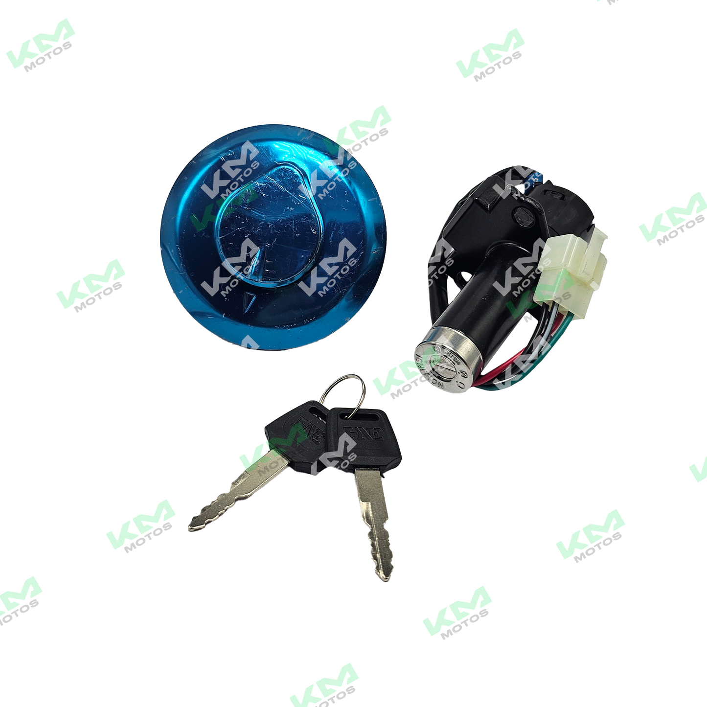 Kit de cerradura Universal DM200/XM200 con componentes visibles para instalación y uso en seguridad doméstica.