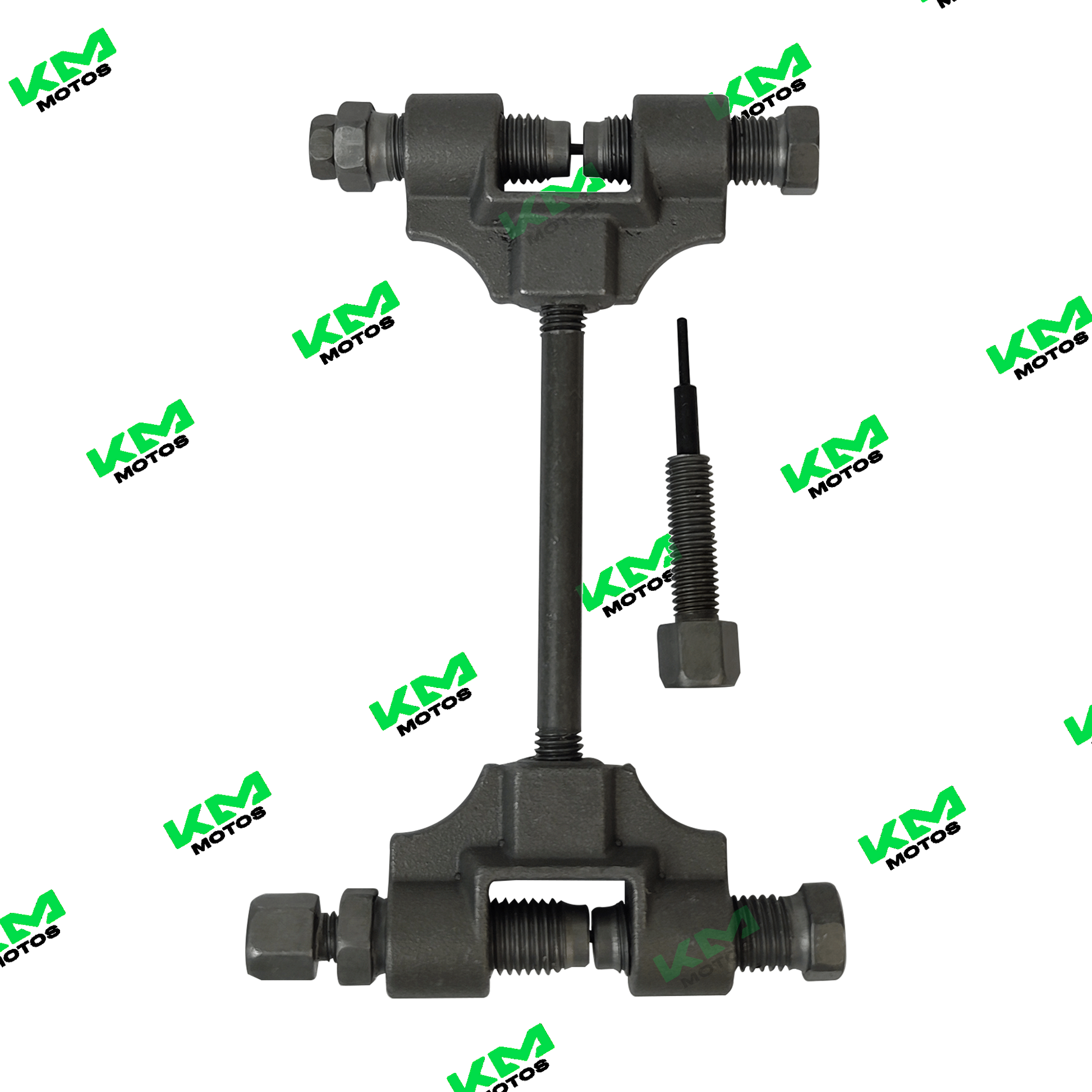 Herramienta corta cadena de tiempo universal para reparación de motos y bicicletas, con mango ergonómico y diseño compacto.
