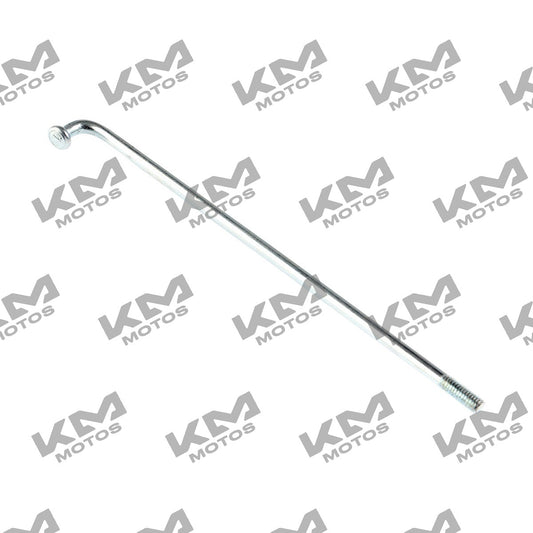 Rayo externo trasero para Italika DM125, sistema de ruedas 4x136.5, imagen mostrando el componente original F15030198