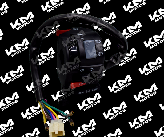 Mando de luces izquierdo Vini para Yamaha YBR125, controla las luces del lado izquierdo de la motocicleta.