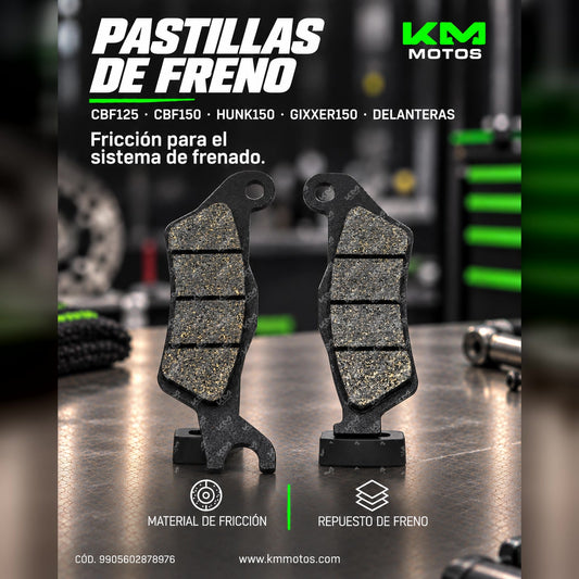 Pastillas De Freno Delanteras HONDA CBF125/CBF150/HERO HUNK150/GIXXER150 — 9905602878976 | KM Motos