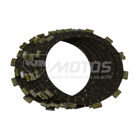 DISCOS DE CLUTCH GXT200/KMF200/XTM200/DR200 (6 UNIDADES)