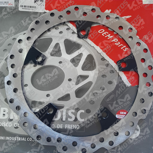Disco de freno delantero Vini para Honda CB190R, de 5 agujeros, con acabado metálico y diseño resistente.