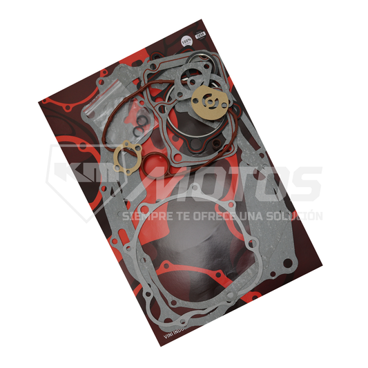 Kit completo de empaques KM Motos para XM200 y GYA200, incluye sellos y juntas de 198cm para motores.