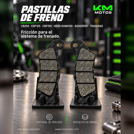 Pastillas de freno traseras Vini para Honda CBR250, CBF125, CBF150, Hero Hunk150 y Gixxer 150, en caja de color blanco