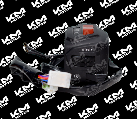 Mando de start derecho para Bajaj Pulsar 200NS, componente de mando de control en color negro con detalles.