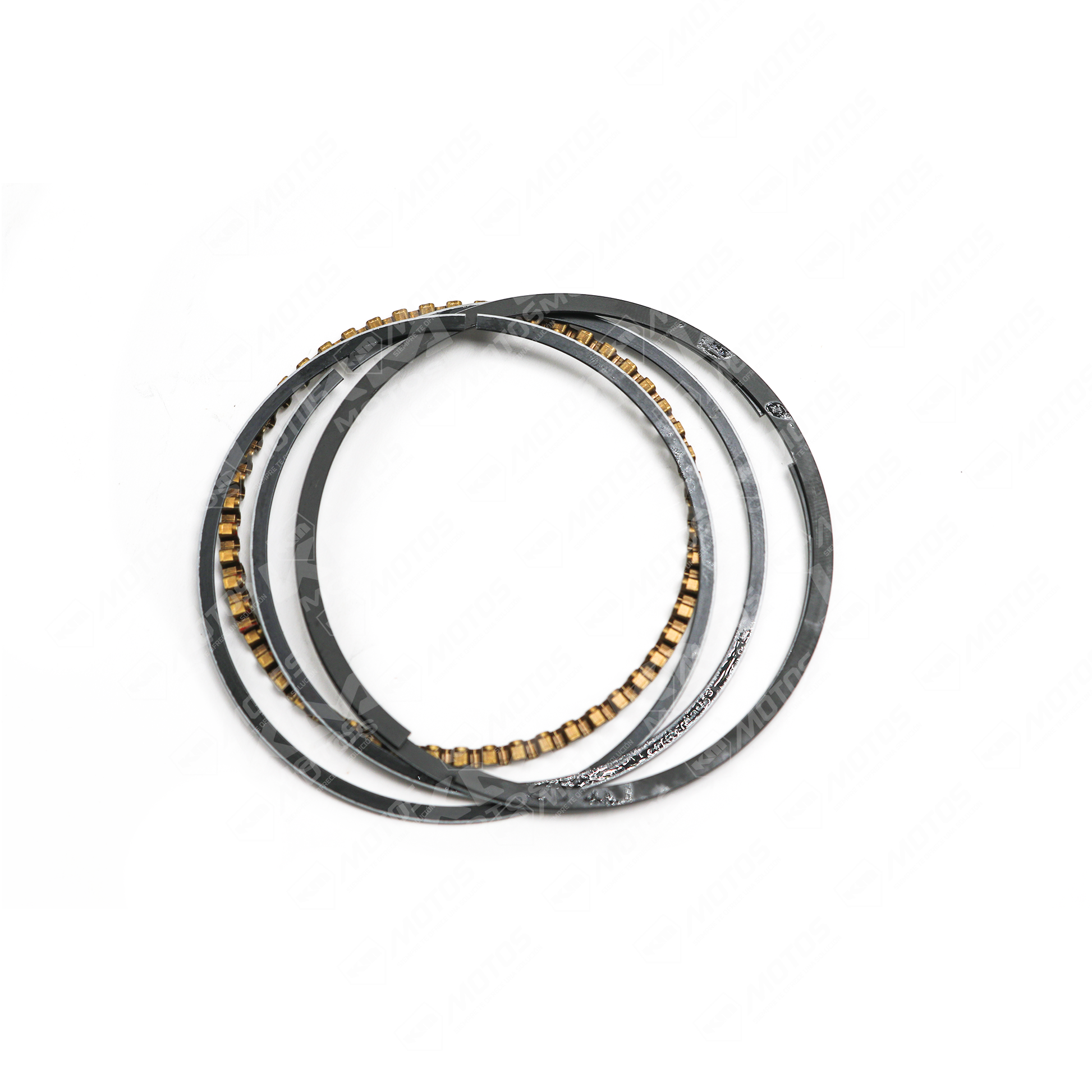 Anillos de pistón Vini para motos KMF ZX250R, GXT250R, CB250, GSR4, XM250Z en color grafito, en la imagen.