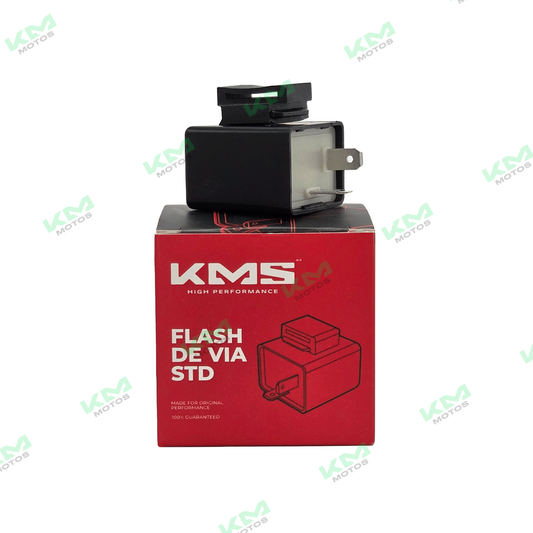 Flash de vía Vini KMF ZX250R/GXT250R, dispositivo de señalización para motocicleta, con componentes visibles en la imagen.