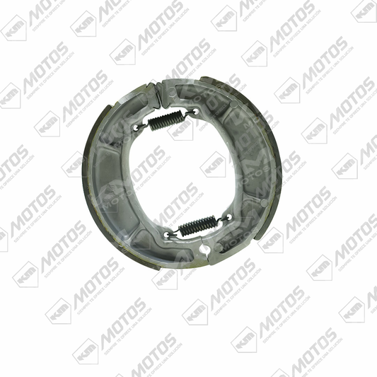 Zapatas de fricción traseras Vini KMF ZX200L para frenos, con superficie de contacto y diseño resistente.