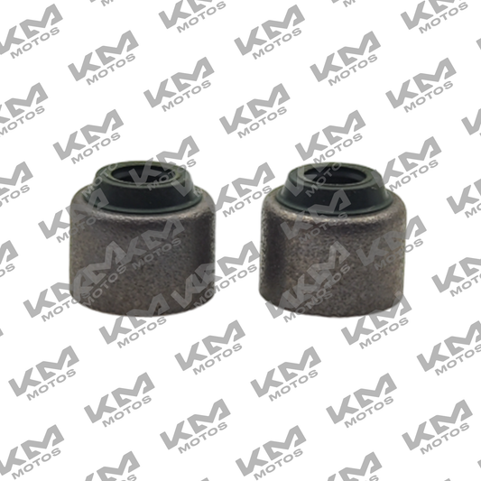 Sellos de válvula Suzuki GN-125 H/F, componentes de repuesto universales para motor, visibles en la imagen.