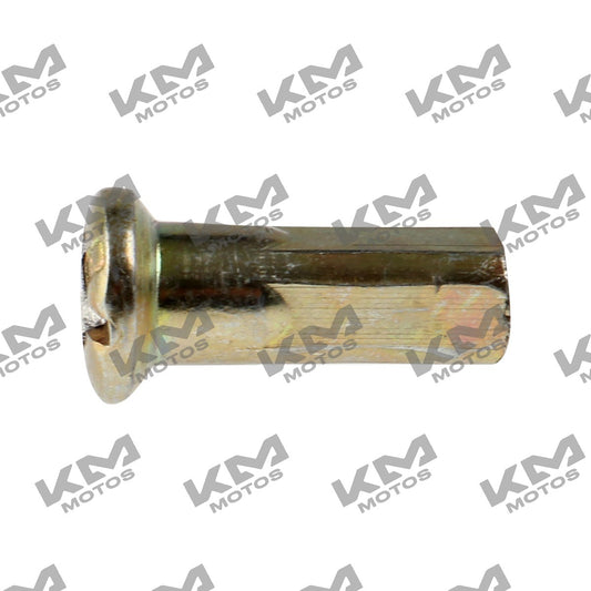 Tuerca de rayo para rueda delantera Italika DM125 y DM200, accesorio original F14030204, en vista clara y detallada