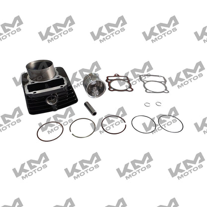 Kit de cilindro de motor CGP 150CC ORIGINAL, vista frontal del cilindro para RC150GT con detalles metálicos y marcas de fabricación