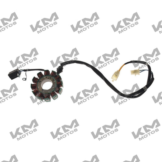 Estátor original Italika 250Z ZX250R GXT250R, sistema eléctrico para motocicleta Italika con componentes visibles.