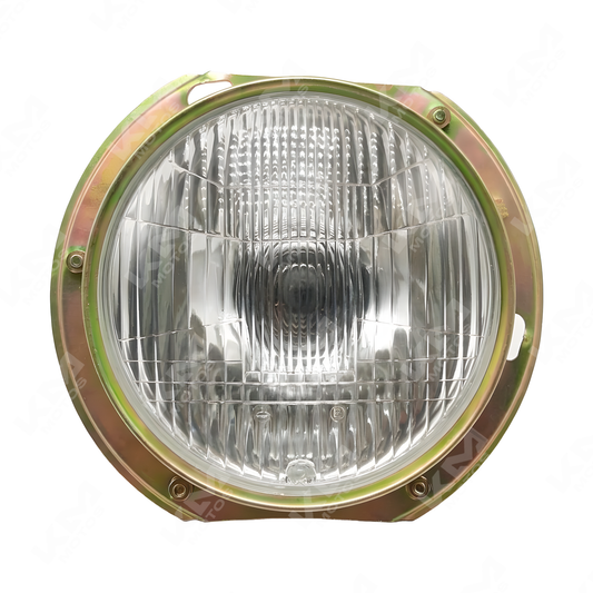 Faros delanteros KM Motos FOCO RH RE205/RE4S FACELIFT, con lente clara y diseño aerodinámico para motocicletas.