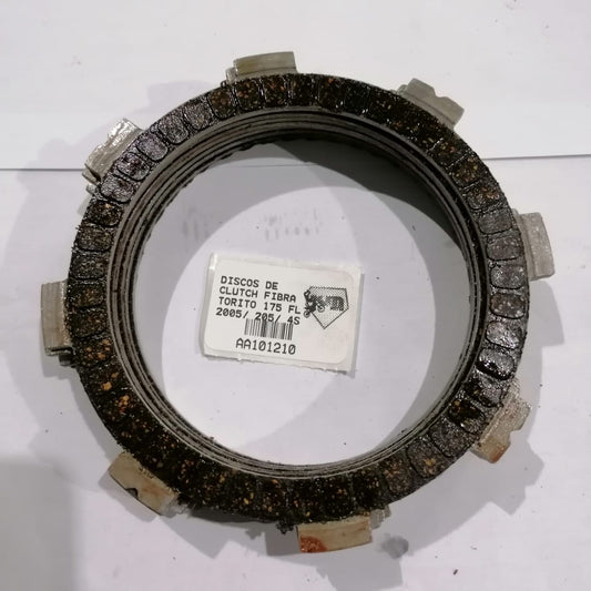 DISCOS DE CLUTCH FIBRA TORITO 175 FL 2005/ 205/ 4S