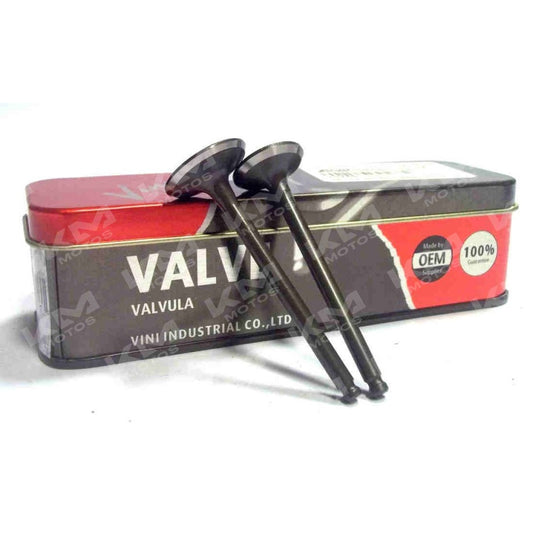 Válvula de admisión para motor XTZ150 de marca Universal, componente de válvulas de motor, vista cercana en imagen.