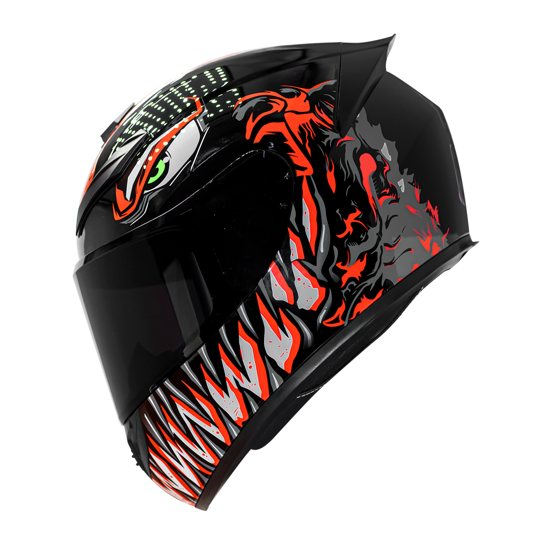 CASCO INTEGRAL HS2 GLASS BLACK - KMMOTOSHN
