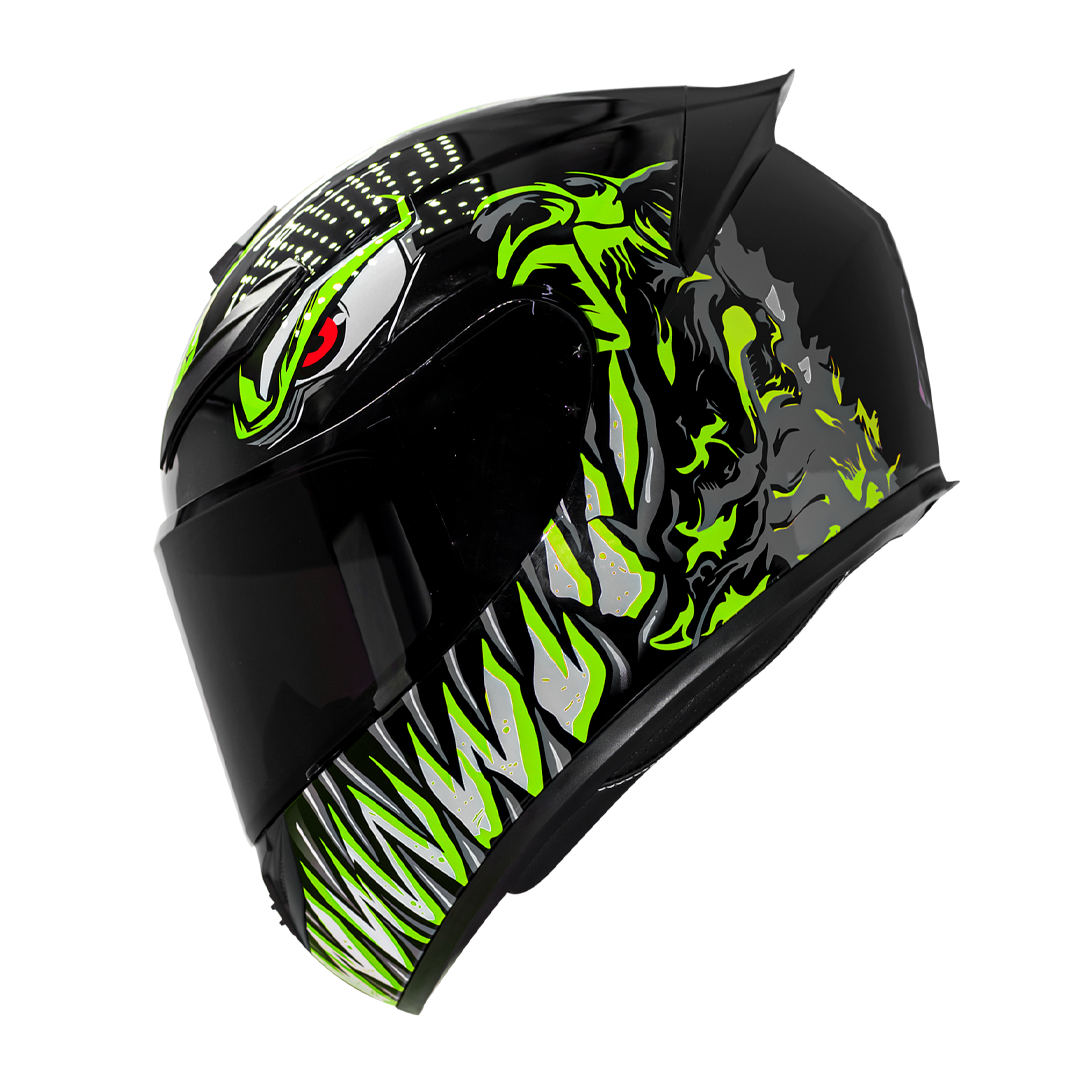 CASCO INTEGRAL HS2 GLASS BLACK - KMMOTOSHN