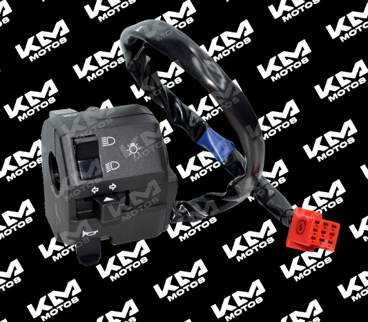 Mando izquierdo para luces XCD125 y DISCOVER 135 de Bajaj, control de luces para motocicleta.