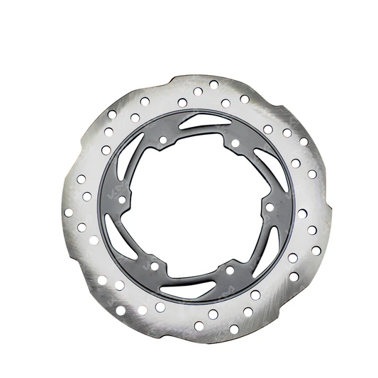 Disco de freno trasero para Bajaj Pulsar 220F 2012, resistente y de alta calidad, visible en la imagen.