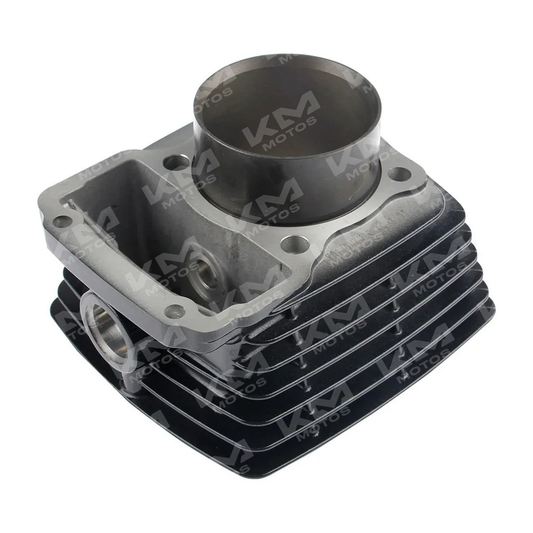 Cilindro FT150S/150Z/150SZ/DM150 en color rojo, muestra detalles y dimensiones del cilindro para maquinaria industrial.