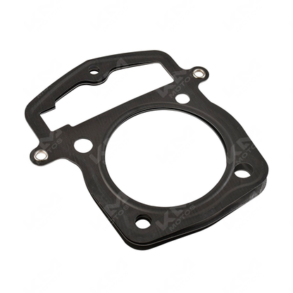 Empaque de cabeza de cilindro KMMOTOSHN para cilindros de 250Z/DM250 HI, imagen en color metálico y detalles de ajuste.