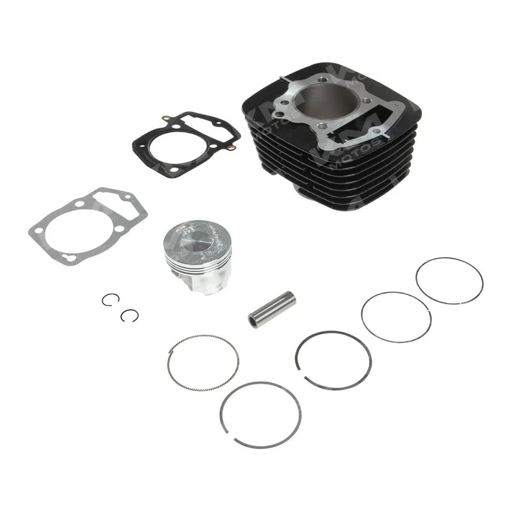 Cilindro de motor CBP250 250Z/250Z negra, componente de cilindro para motocicleta, con detalles visibles del acabado negro.