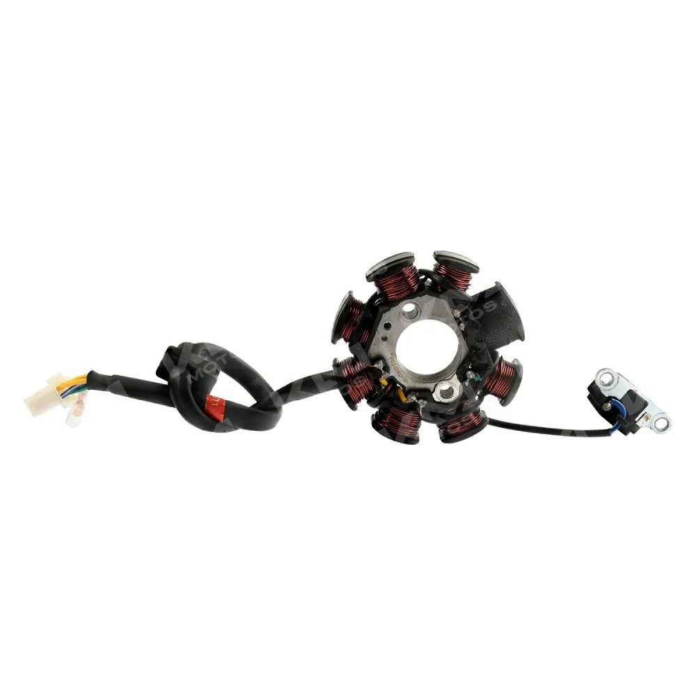 Bobina de magneto Estator FT115 de la marca Universal, mostrando sus componentes y conexiones en la imagen.