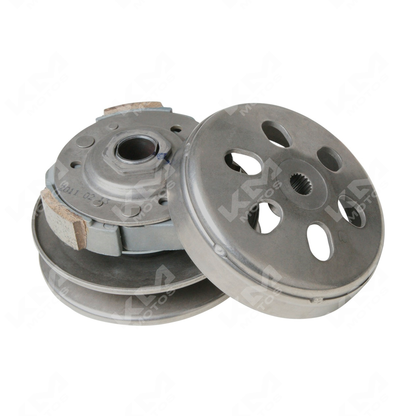 Conjunto de clutch LED negro para motos Original CS125, DS150, GS150, XS125, XS150, WS150, NF y D125, componentes visibles.