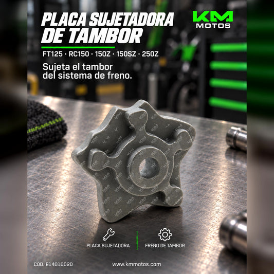 Placa sujetadora de tambor original para motos FT125, RC150, 150Z, 250Z, con plato de freno para motocicleta.