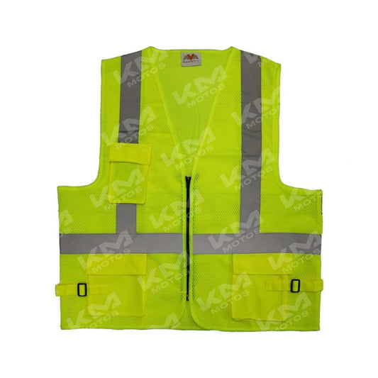 Chaleco reflectivo verde fluorescente tipo 1 de Universal, protección personal y accesorios, visible en la imagen.