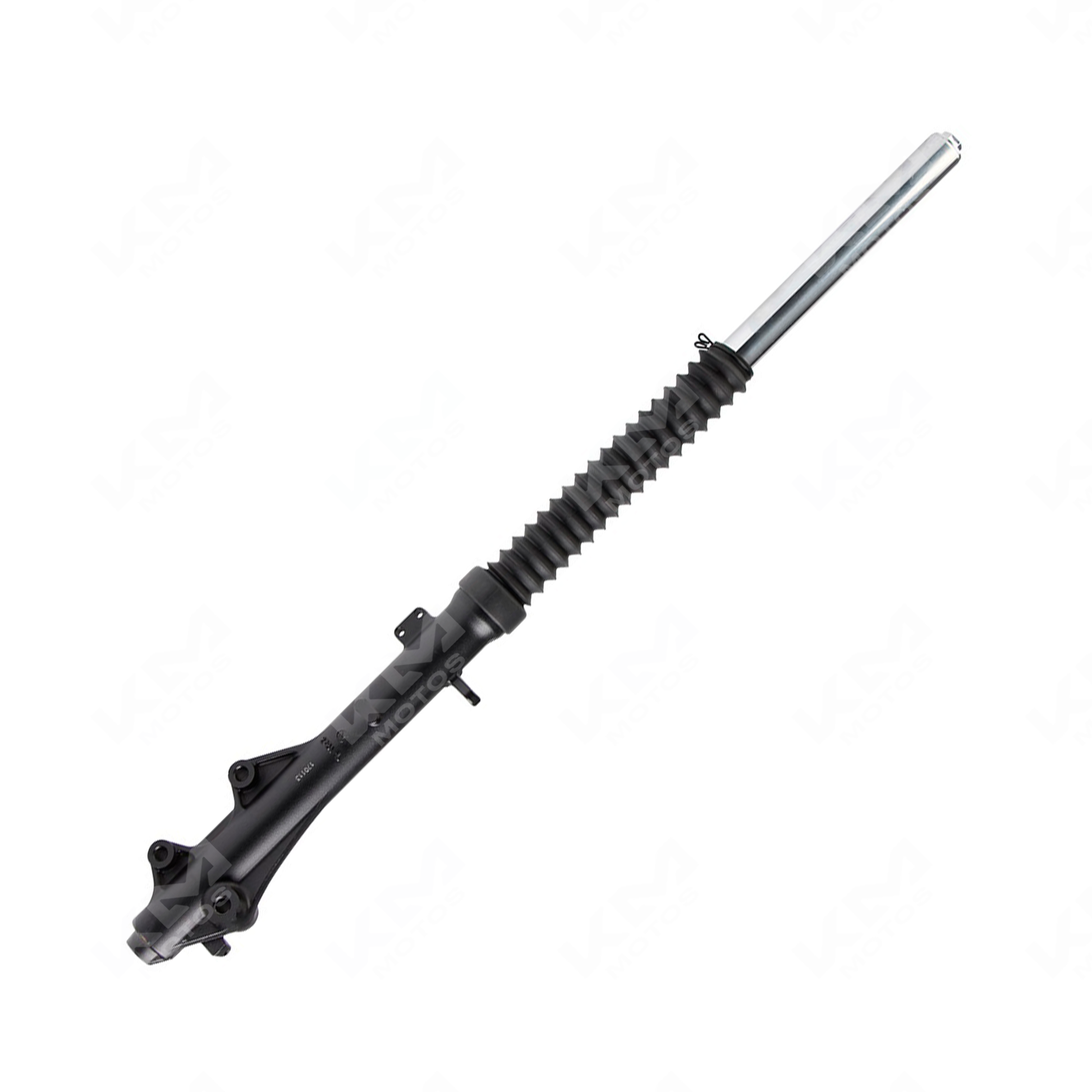 Amortiguador delantero izquierdo DM150 de la marca ORIGINAL, mostrando su estructura metálica y componentes principales.