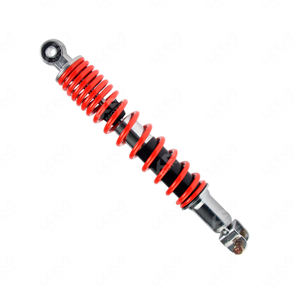 Amortiguador trasero naranja para DS150 de la marca ORIGINAL, con detalles visibles y estructura robusta en la imagen.