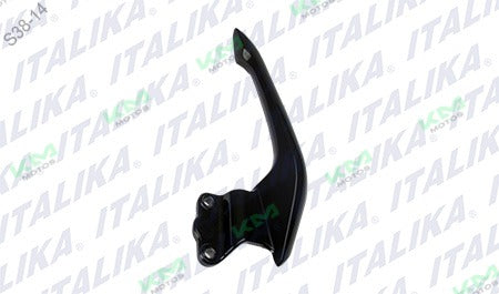 Apoyabrazos izquierdo negro brillante para sistema de chasis Italika FT200, imagen del componente original F03020123.