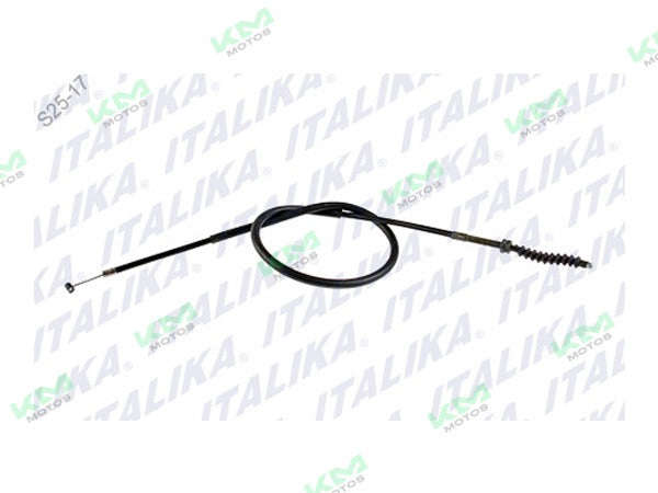 Cable de embrague Italika DM125, sistema de control original, con extremos de conexión y recubrimiento resistente.