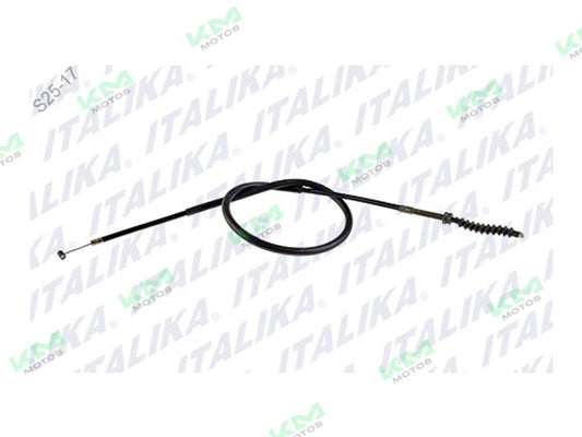Cable de embrague Italika DM125, sistema de control original, con extremos de conexión y recubrimiento resistente.