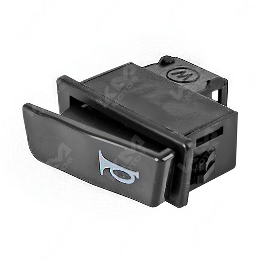 Botón interruptor de claxon KM Motos para DS150, GS150, XS150 y GTS175, en color negro con LED.
