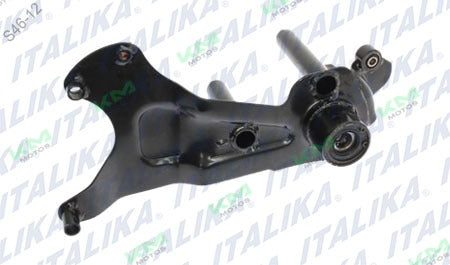 Base de amortiguador para sistema de chasis Italika DS150 y XS150 en color negro, pieza original F05020008.