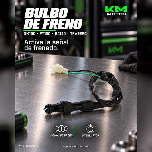 Interruptor de Freno Trasero Italika DM150 FT150 RC150 (Original F06020054) — F06020054 | KM Motos