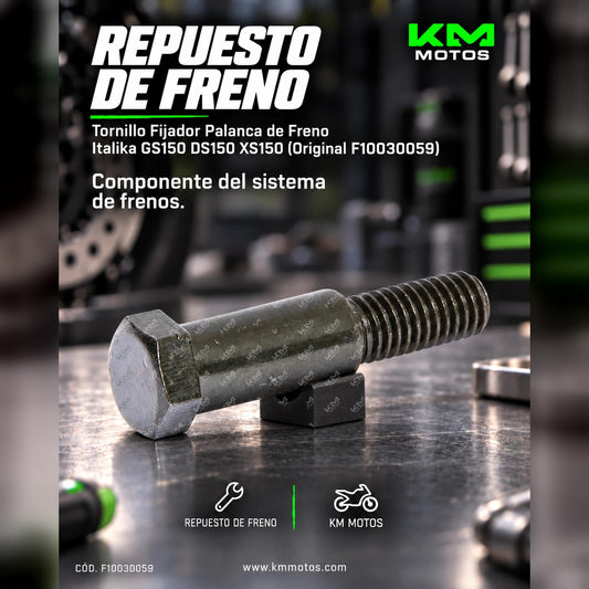 Tornillo Fijador Palanca de Freno Italika GS150 DS150 XS150 (Original F10030059) — F10030059 | KM Motos