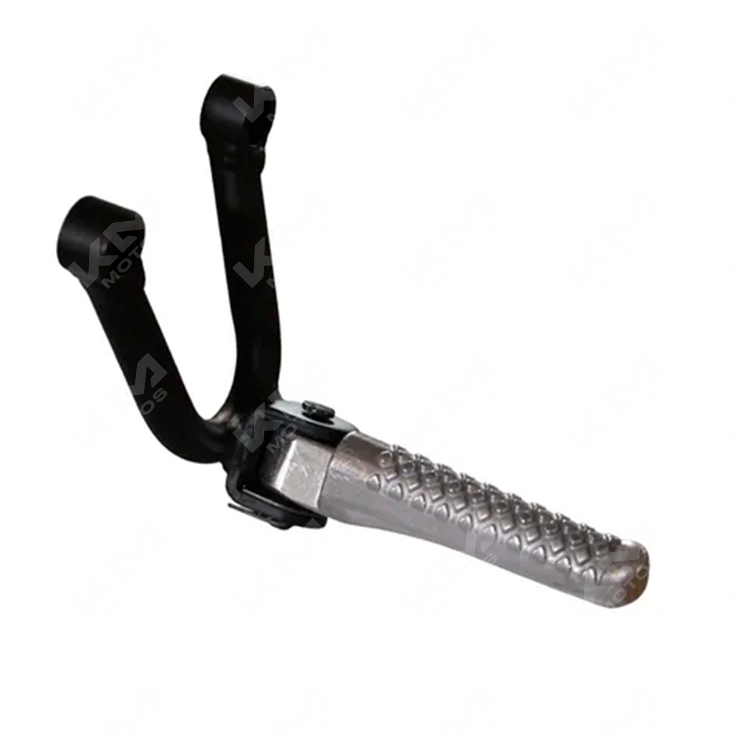 Resorte parador central para motos FT150 y FT150GT en color grafito, marca KMMOTOSHN, con acabado resistente y duradero.