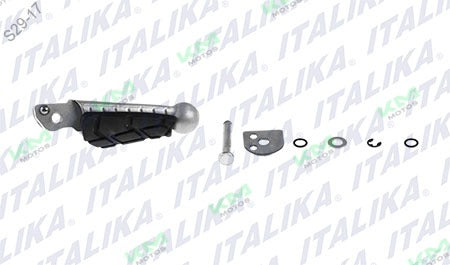 Estribo trasero derecho original para Italika VORT-X 200, sistema de chasis en imagen.