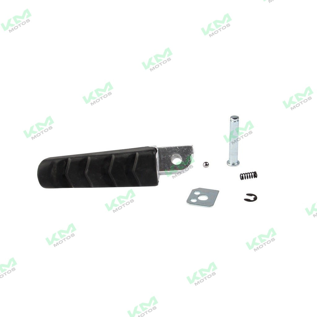 Estribo delantero izquierdo original de la marca Italika para Fiera 200, sistema de chasis, parte de la estructura del vehículo.