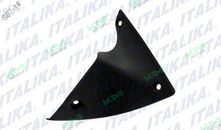 Cubierta interior derecha del tanque para Italika 150Z, parte del sistema de chasis, en color tono marrón.